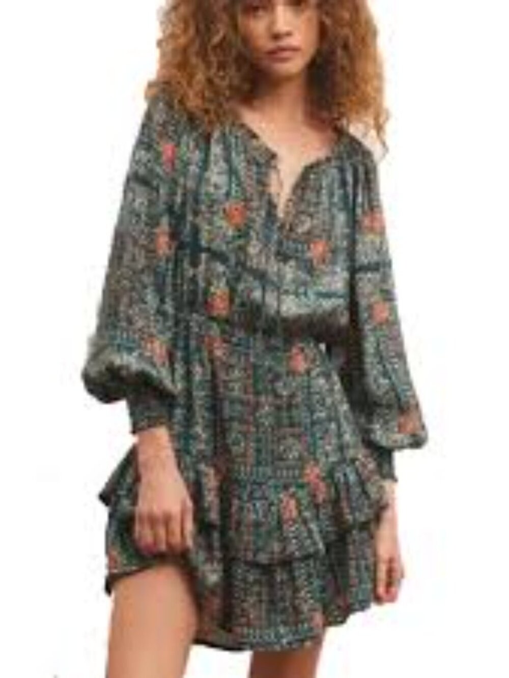 Z Supply NWT Jo Printed Green Floral Mini Dress